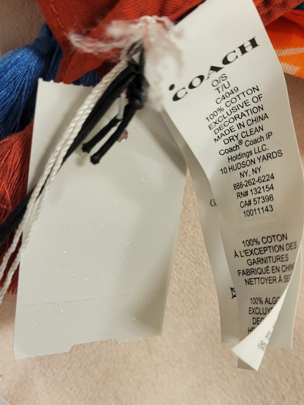 COACH Rainbow Tiedy Sarong NWT - Picture 7 of 7